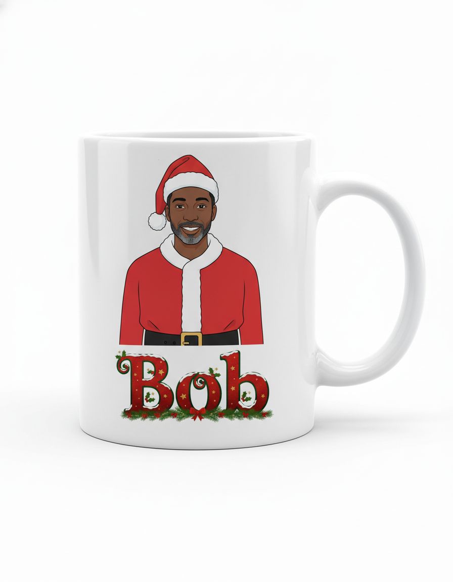 🎄 Personalized Christmas Cartoon Portrait Mug – Custom Holiday Gift